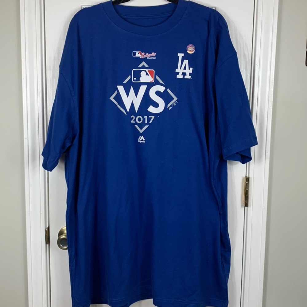 NWT LA Dodgers World Series 2017 blue tee shirt. Authentic collection, 2XL